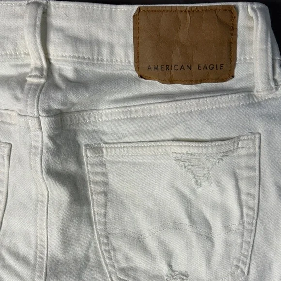 American Eagle Outfitters White Ripped Jeans size 28x32 - Picture 10 of 11